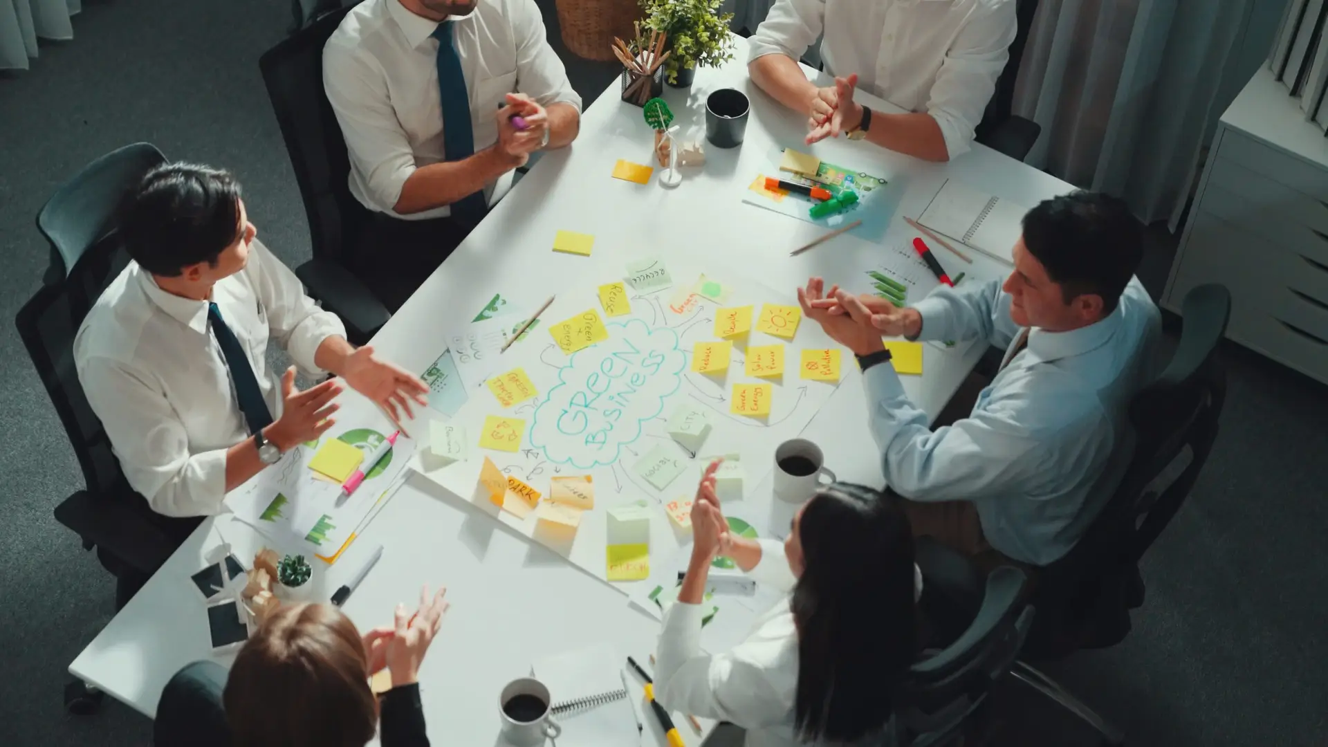 professional smart business team discuss about using clean energy alimentation scaled